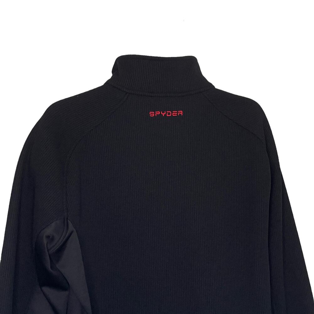Spyder Men's Half-Zip Outbound Sweater Jacket XL Black Red NWOT - Picture 8 of 11